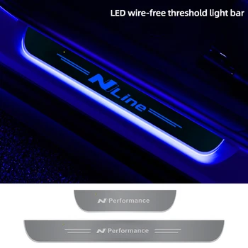 Dla Hyundai I30 Sonata Elantra Kona Tucson N Line N Performance LED drzwi rozproszone światło, ochronne nakładki na progi