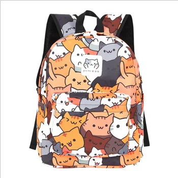 Nowy Ładny Plecak Neko Atsume Anime kot Na podwórku Pokój Studencki Szkolny Plecak Unisex Torby Podróżne
