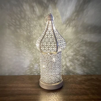 Puste Retro-lampa w Marokańskim Stylu Boho z Gwintem do Drewna, Bezprzewodowa Przenośna Lampa, Romantyczna Atmosfera, Oprawa do użytku Domowego Wystroju