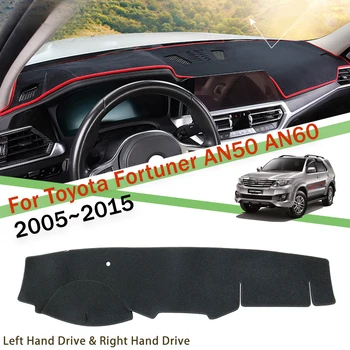 Toyota Fortuner 2005-2015 AN50 AN60 Hilux SW4 SR5 Antypoślizgowa Mata Podkładka Na deskę rozdzielczą osłona Przeciwsłoneczna Dashmat Akcesoria do dywanów 2012