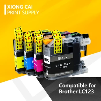 XiongCai LC123 Kompatybilne wkłady atramentowe 12X Dla brother MFC-J4510DW J4610DW MFC-J4410DW J4710DW Kaseta z tonerem do drukarki LC123 LC 123